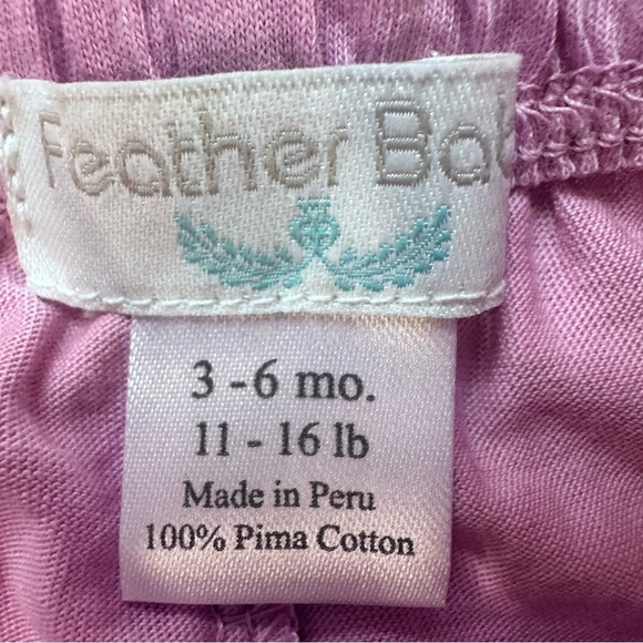 Feather Baby 3-6 Months Dress Pima Cotton‎ Floral Palms Print Top & Diaper Cover - Picture 7 of 7